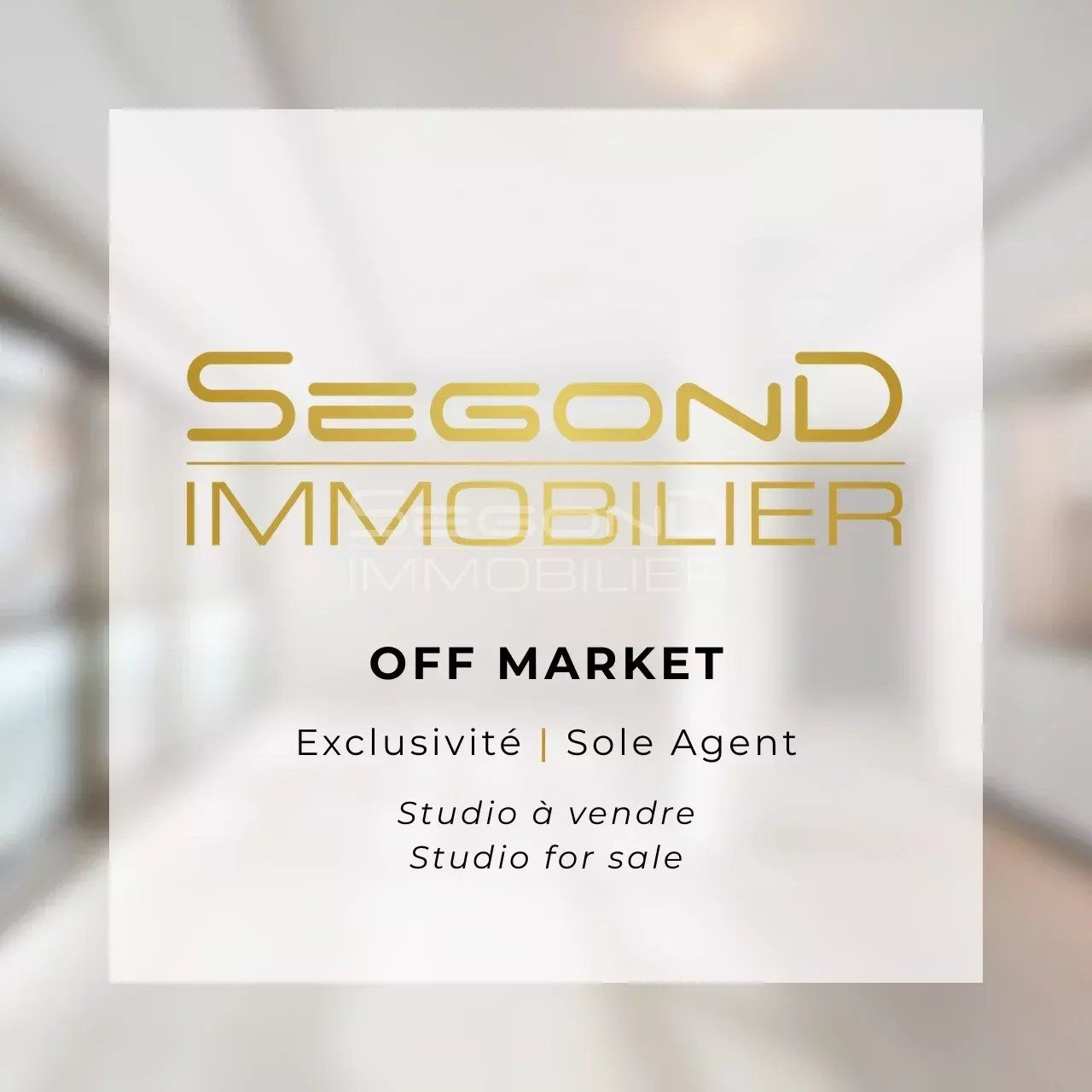 Exclusivité - Vente studio à usage mixte à la Condamine