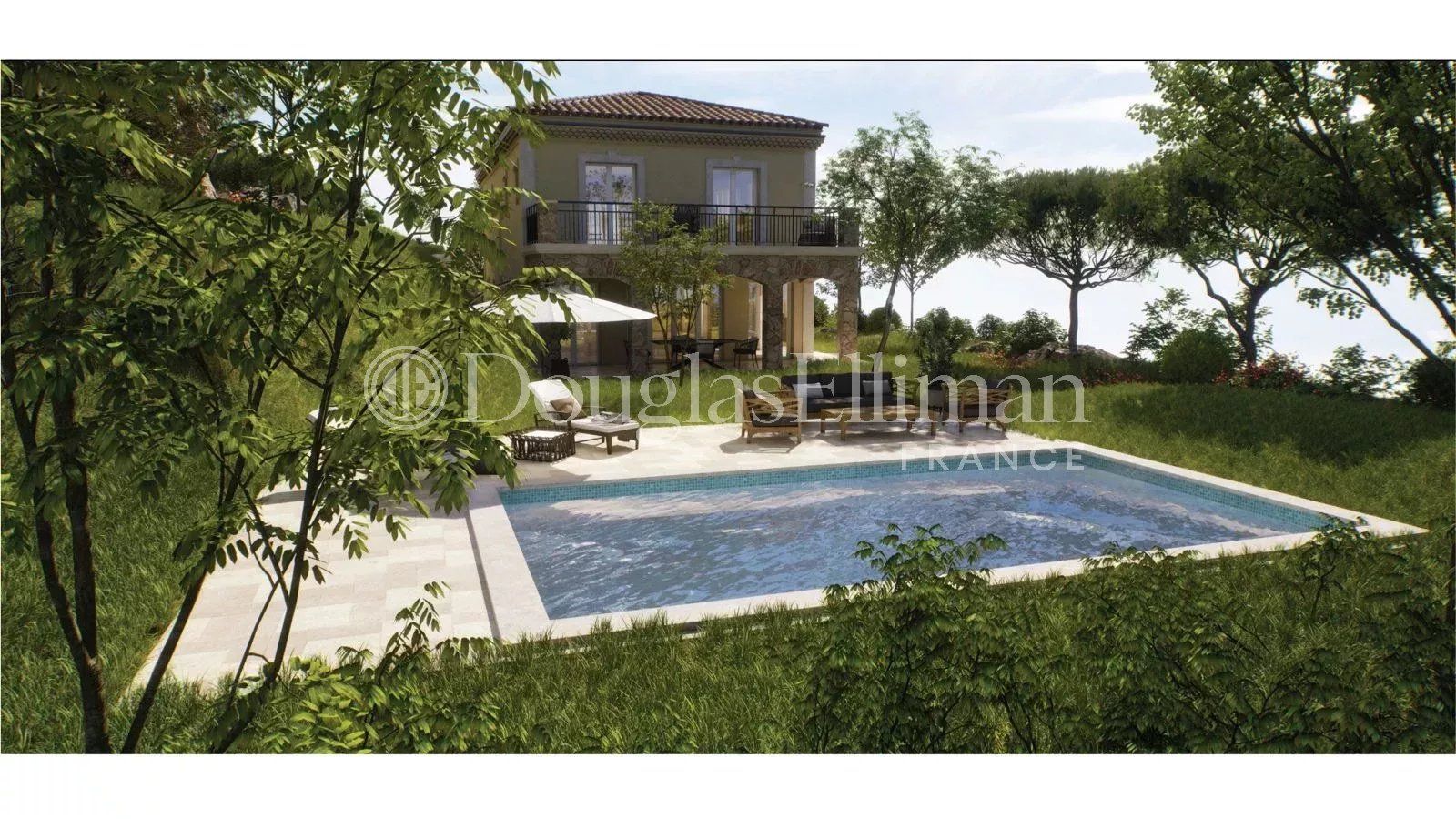 MENTON -  Proche de Monaco, terrain constructible vue mer avec projet de permis pour une villa de 300m2